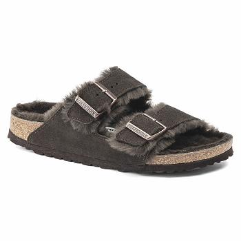 Dámské Arizona Birkenstock Shearling Semišové Læder Béžový | CZ 7YXF